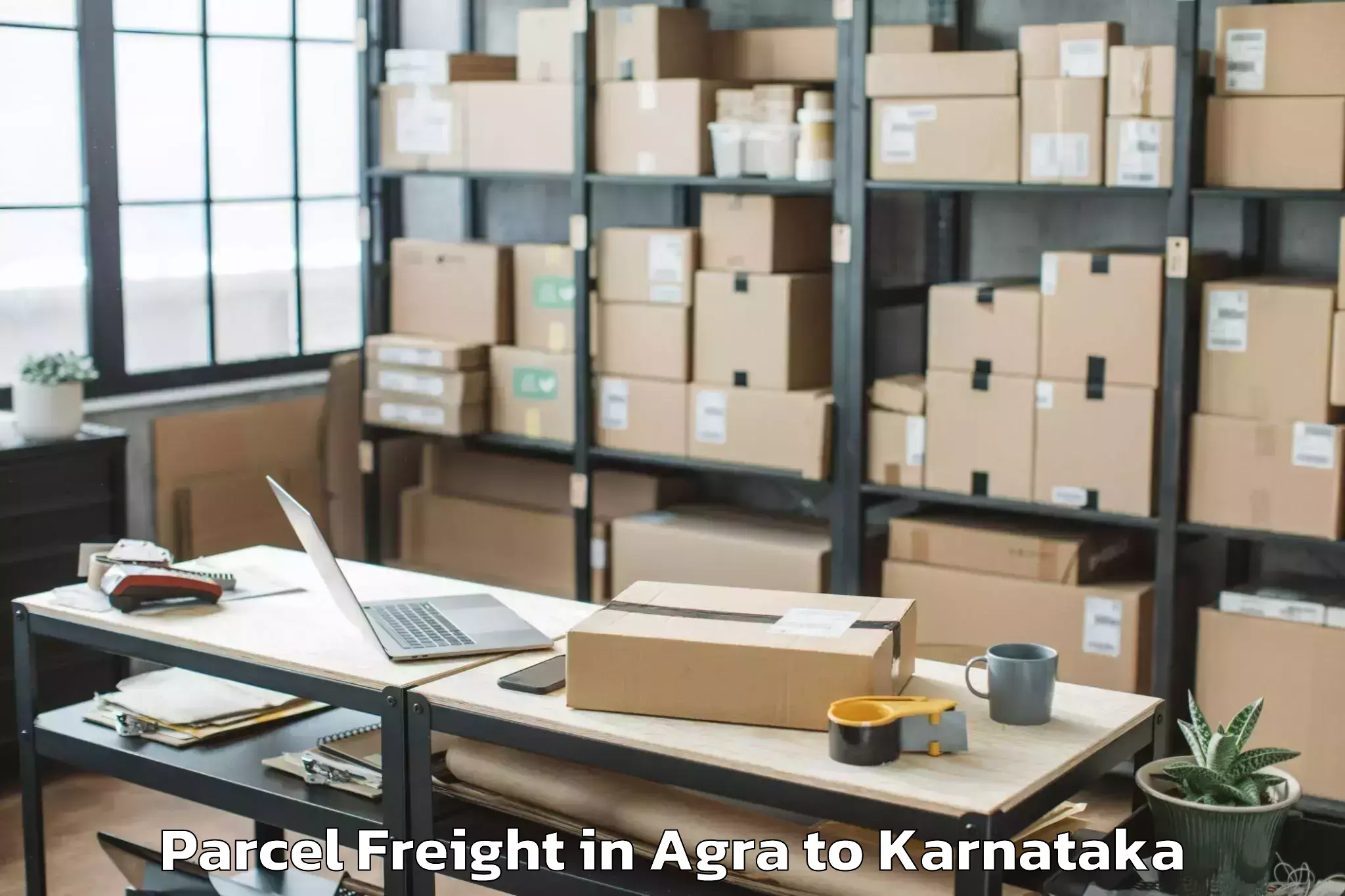 Hassle-Free Agra to Mangalore University Mangalaga Parcel Freight